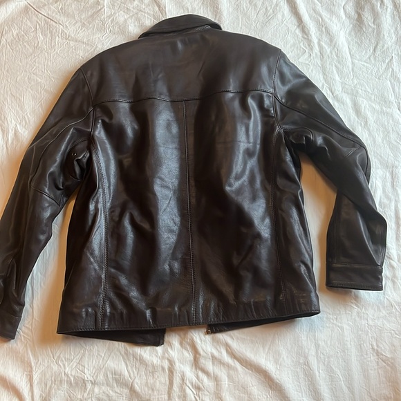 Marc New York Andrew Marc Leather Jacket Brown Medium - Picture 9 of 15